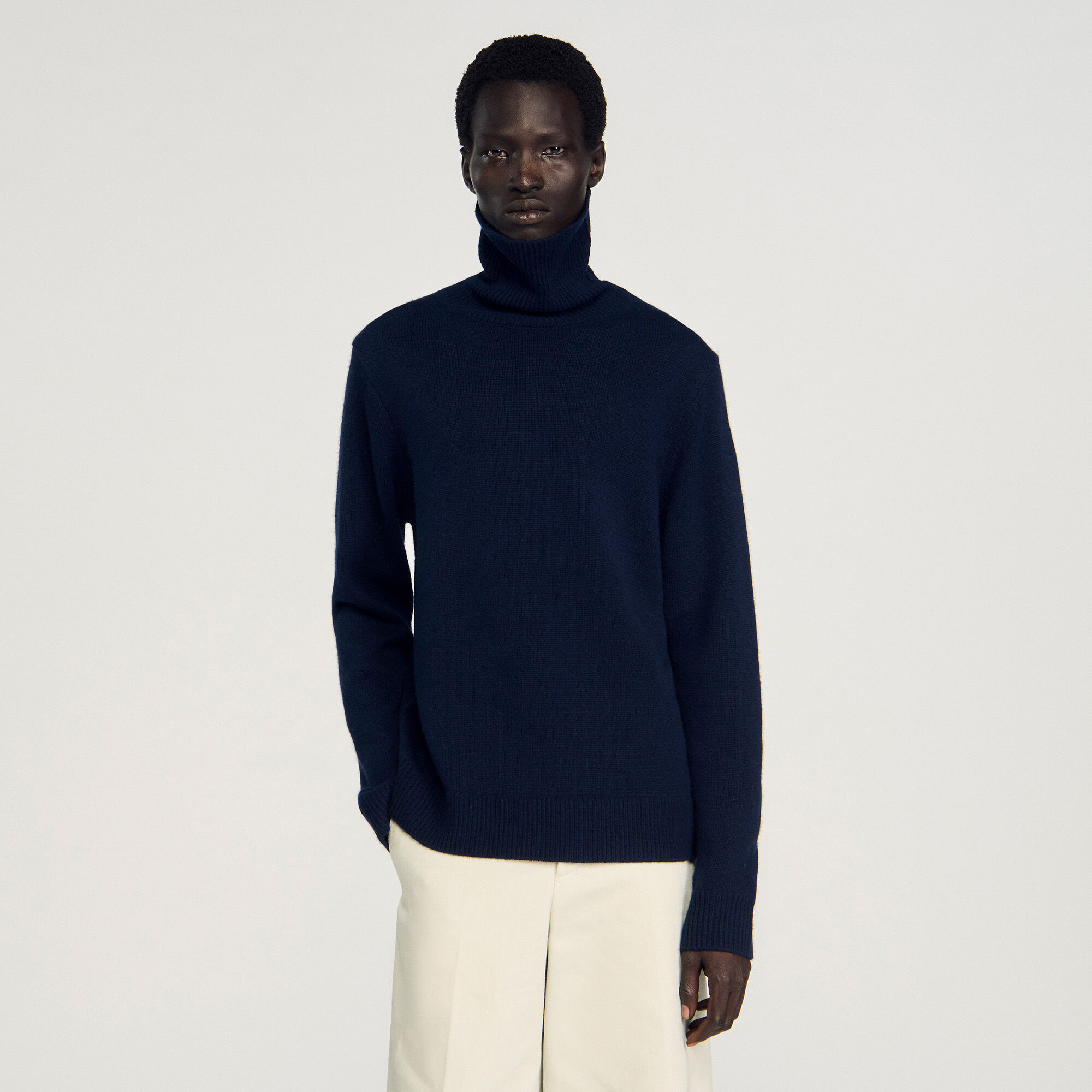 Wool and cashmere turtleneck jumper
