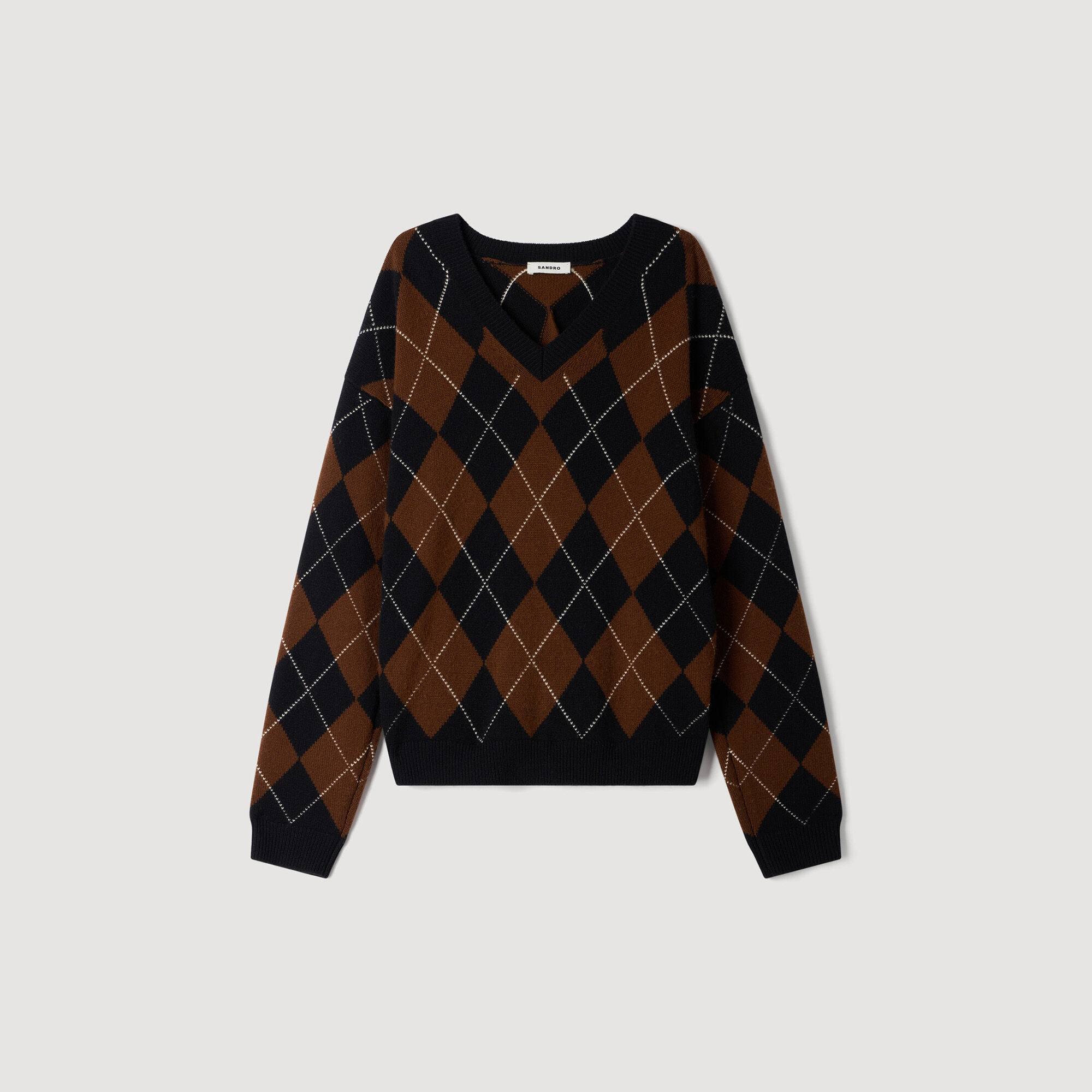 Wool Argyle-pattern jumper - Women | Sandro