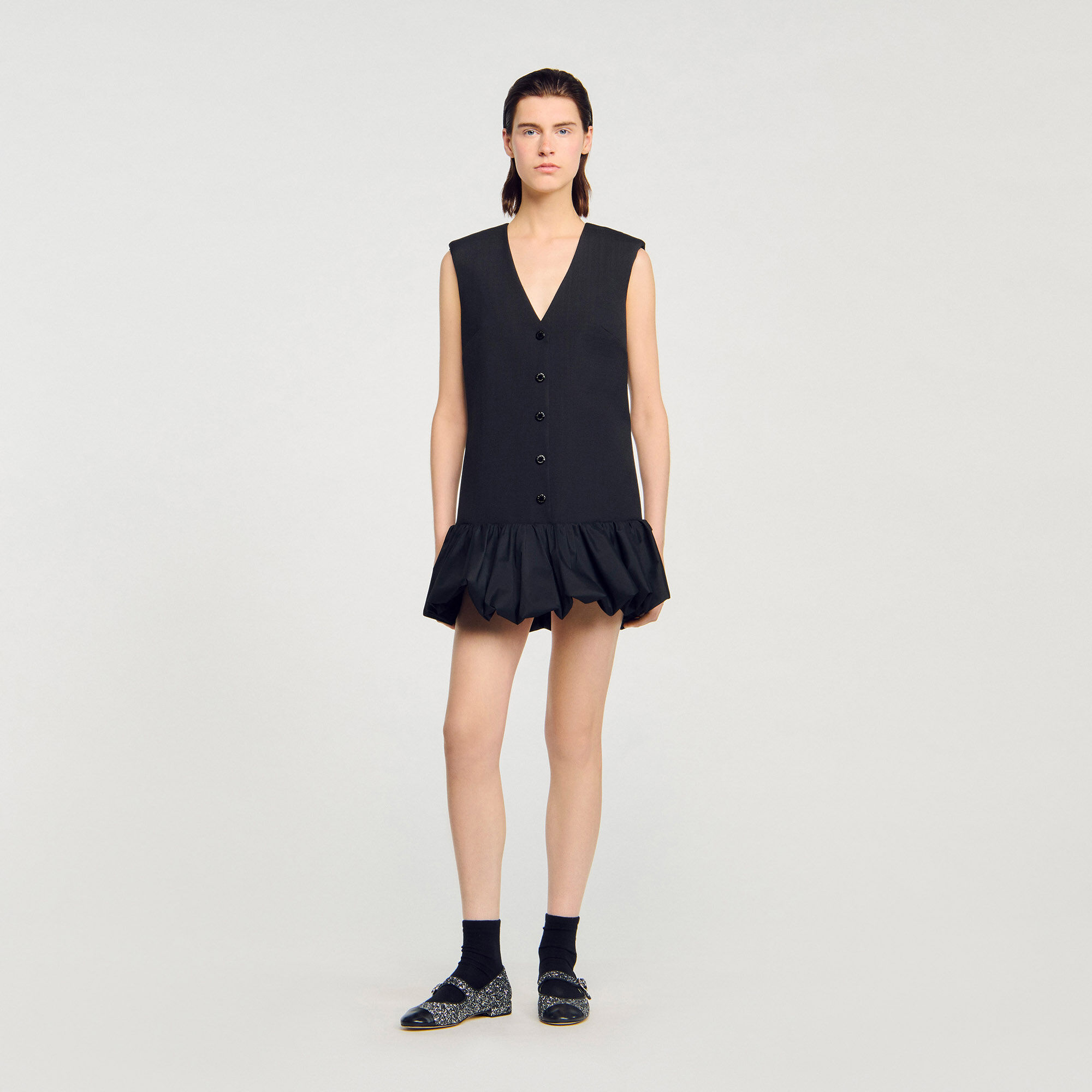 ❤️人気新作 新品 ♡ Sandro 黒長袖ミニワンピース♡　574 Black dresses for women | Sandro Paris