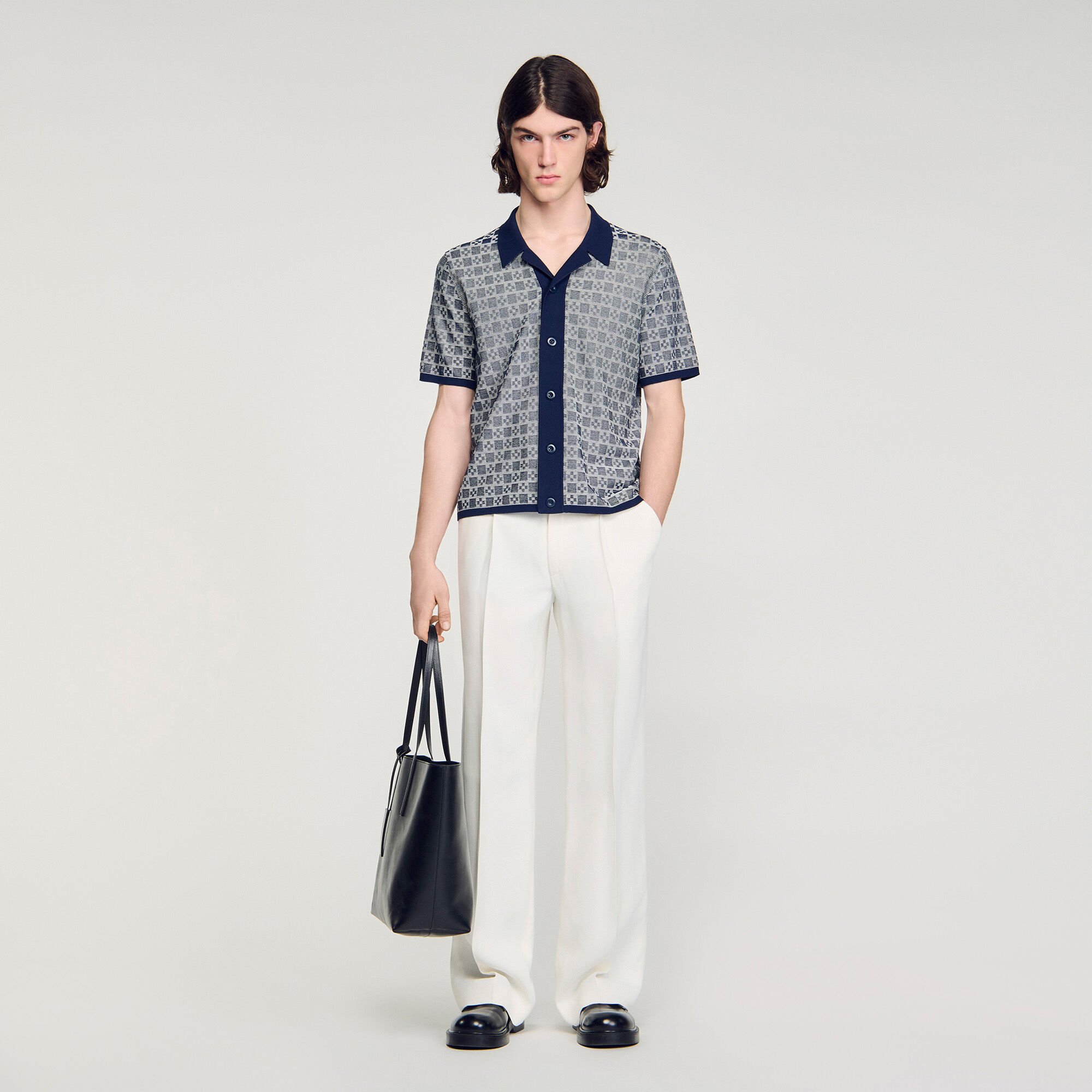 Square Cross jacquard shirt