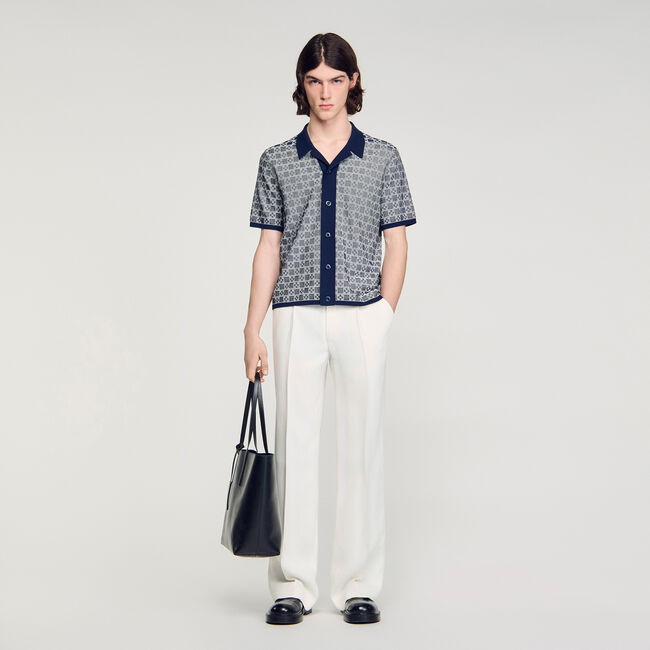 Square Cross jacquard shirt
