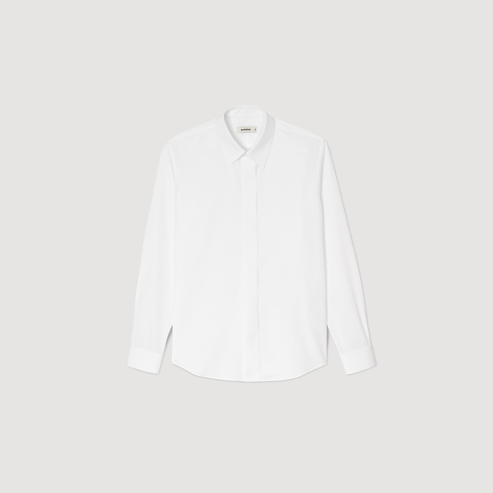 Cotton shirt white / beige for Men | Sandro Paris