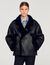 Short shearling coat