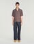 Striped boat neck shirt