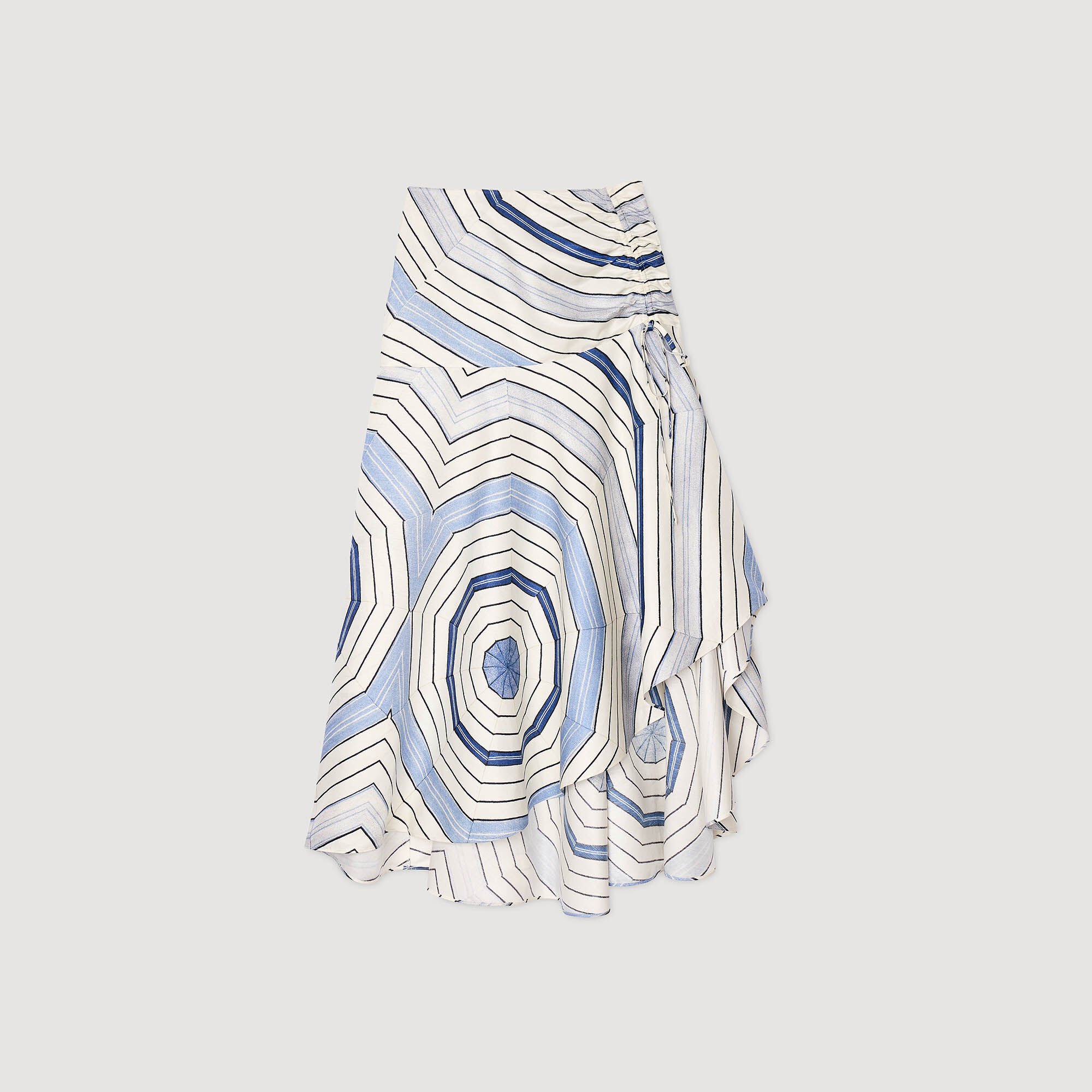 Spiral-motif maxi skirt