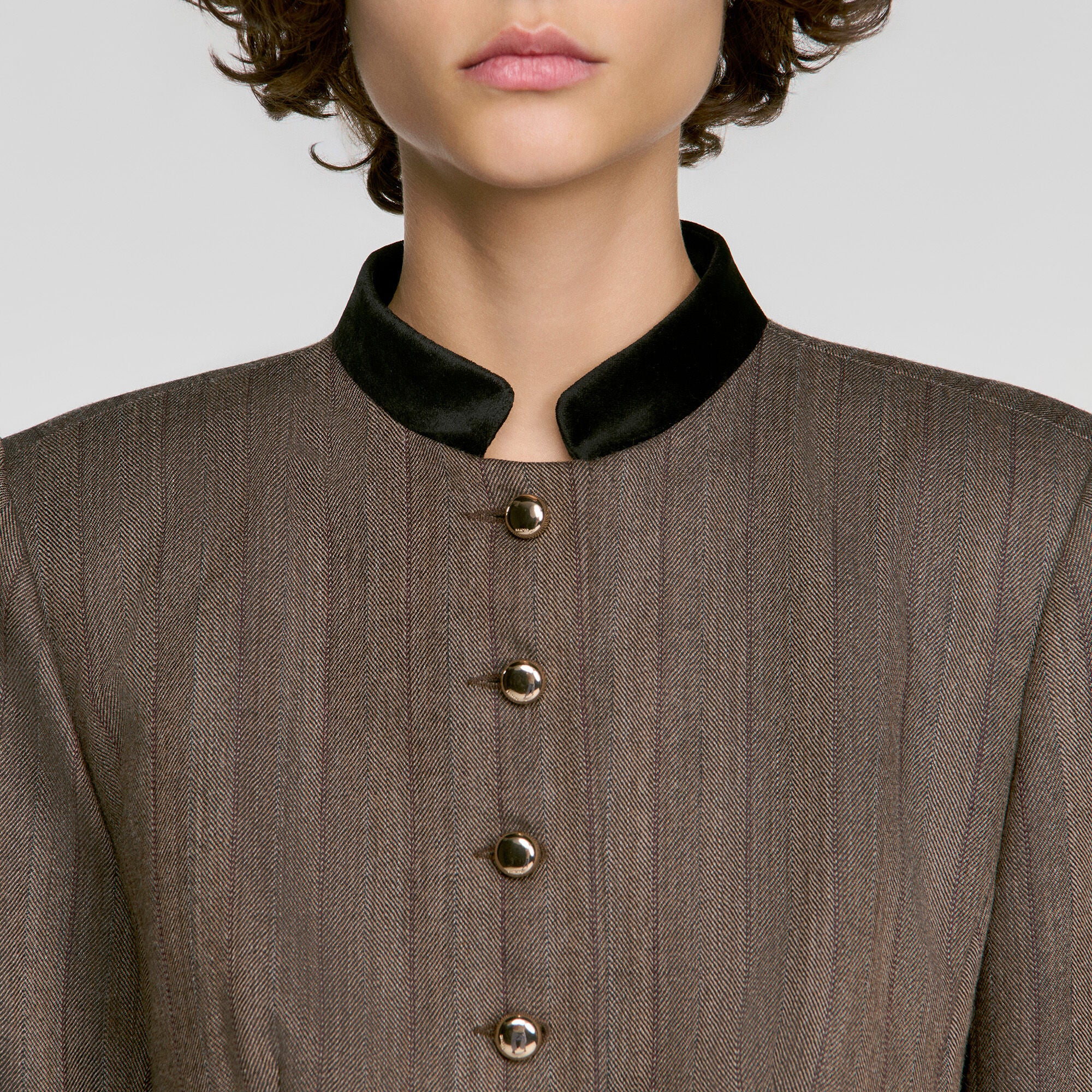 Striped wool suit jacket - Women | Sandro