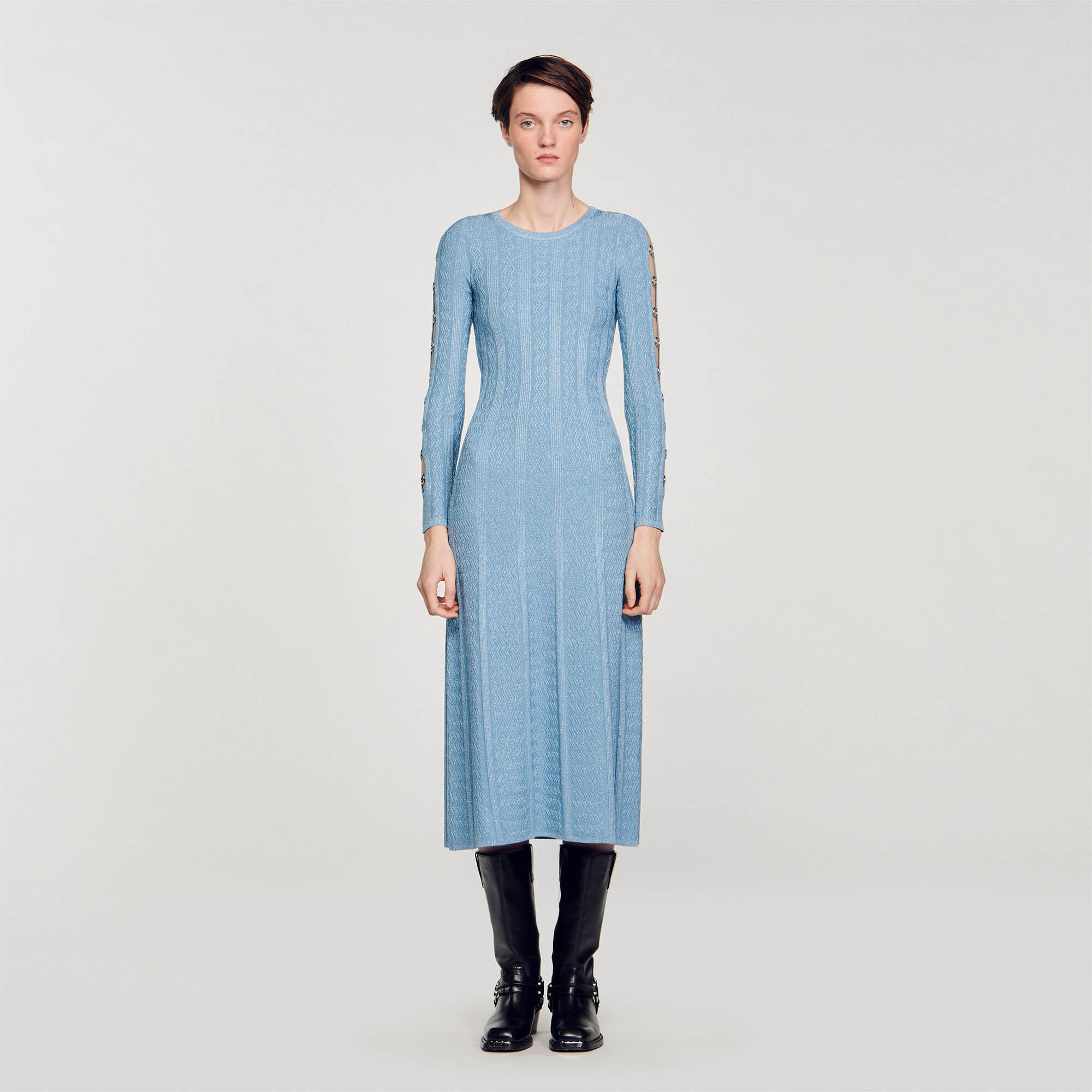 Long Sleeve Midi Dress | Winter Midi Dress - Stylemein