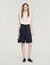 Long high-waisted pleated shorts