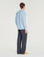 Ribbed wool polo shirt