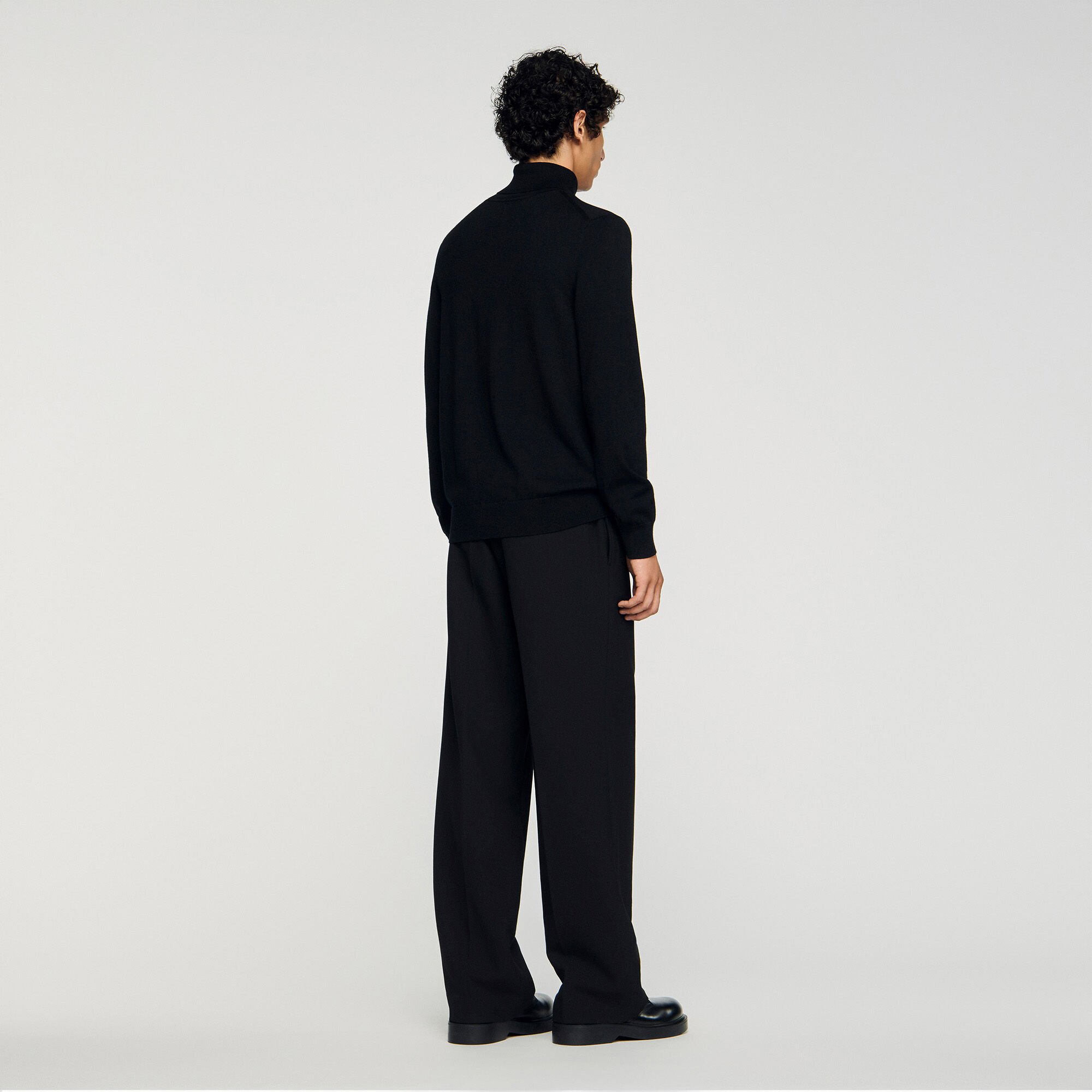 Roll neck wool sweater