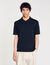 Knitted polo shirt with zip collar