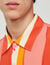 Flowing striped short-sleeved shirt