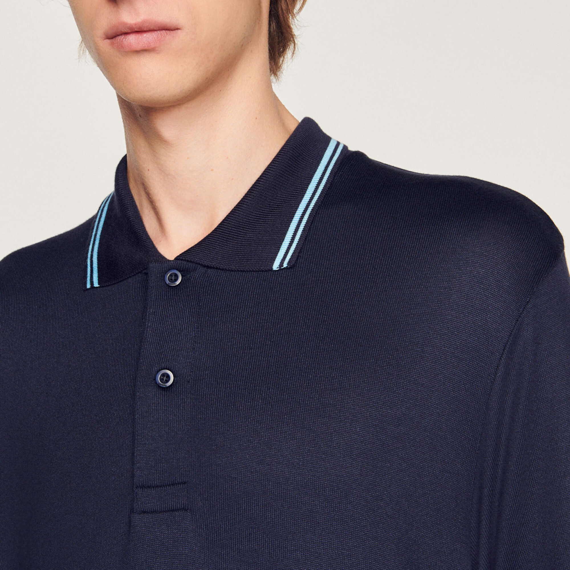 Polo shirt with edging
