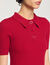 Rib knit polo shirt