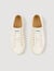 Low-top split leather trainers