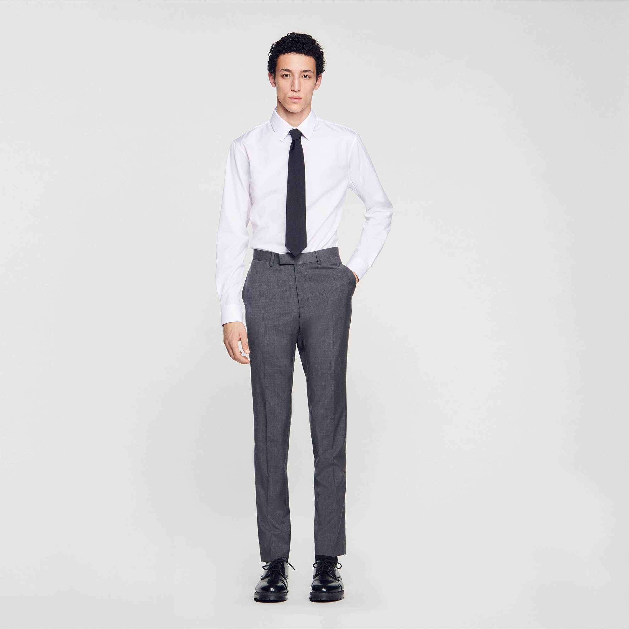 Slim fit wool suit trousers - Man | MANGO OUTLET Greece