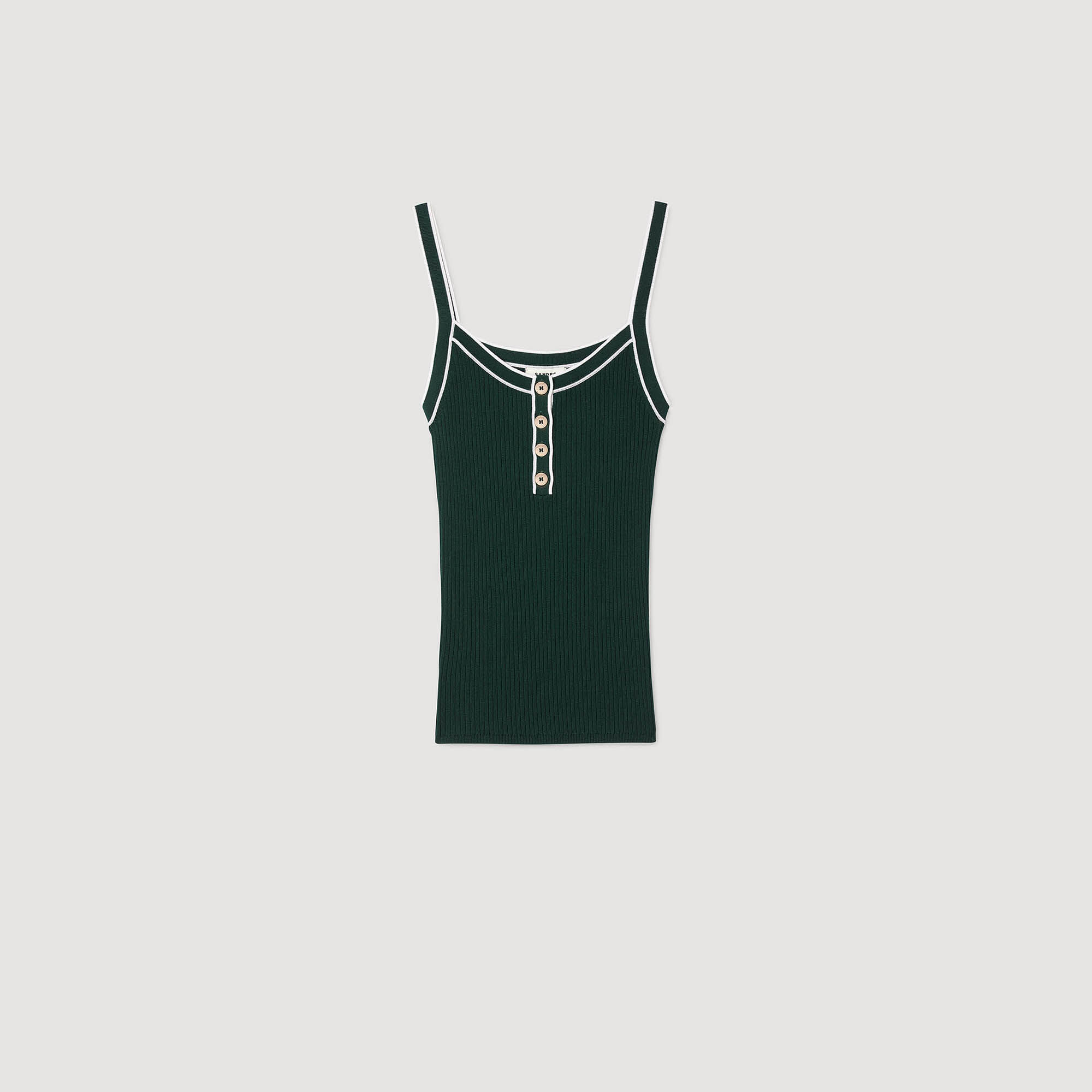 Two-tone knit vest top