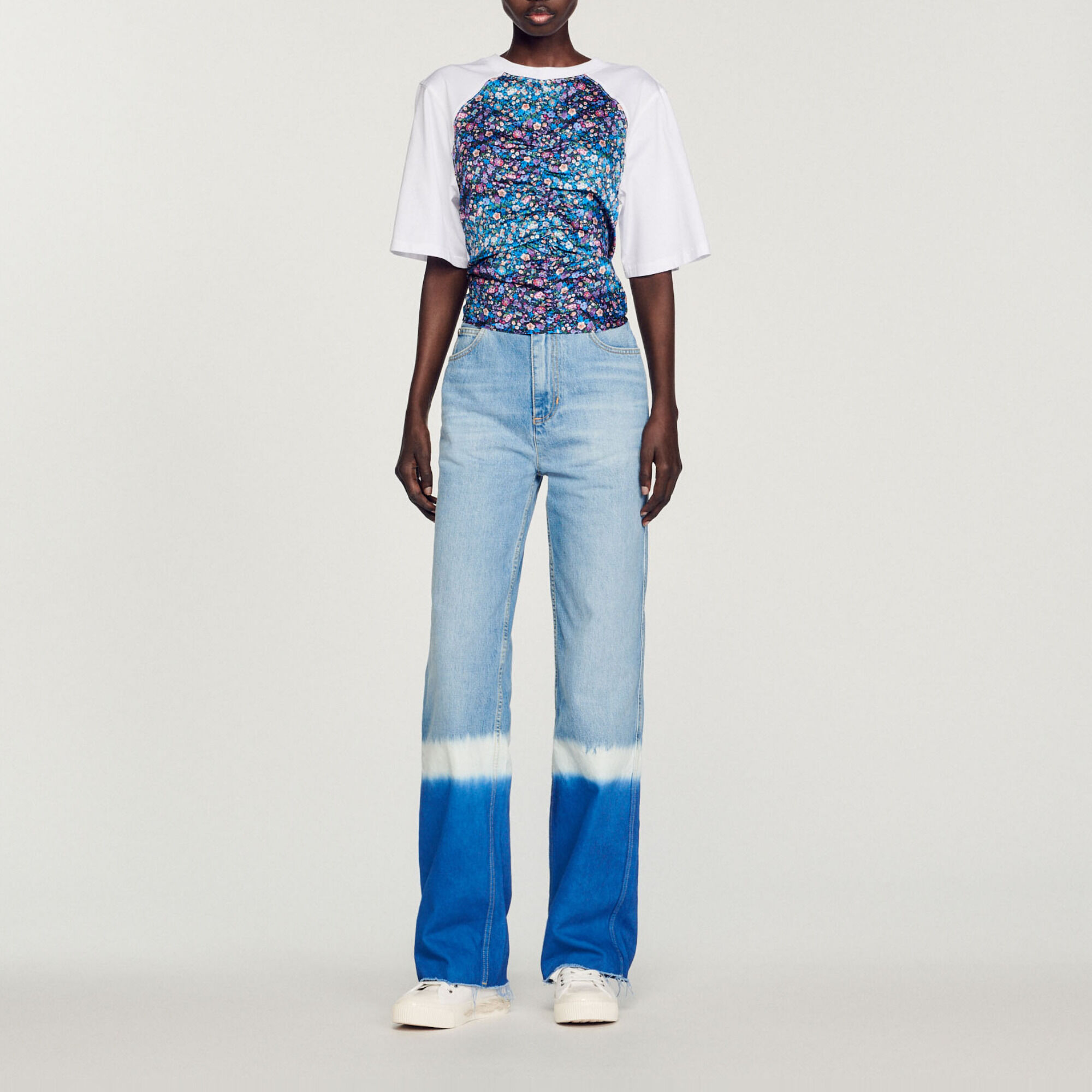 Foulard open back T shirt Natural Women Sandro Paris