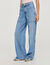 Faded wide straight-leg jeans