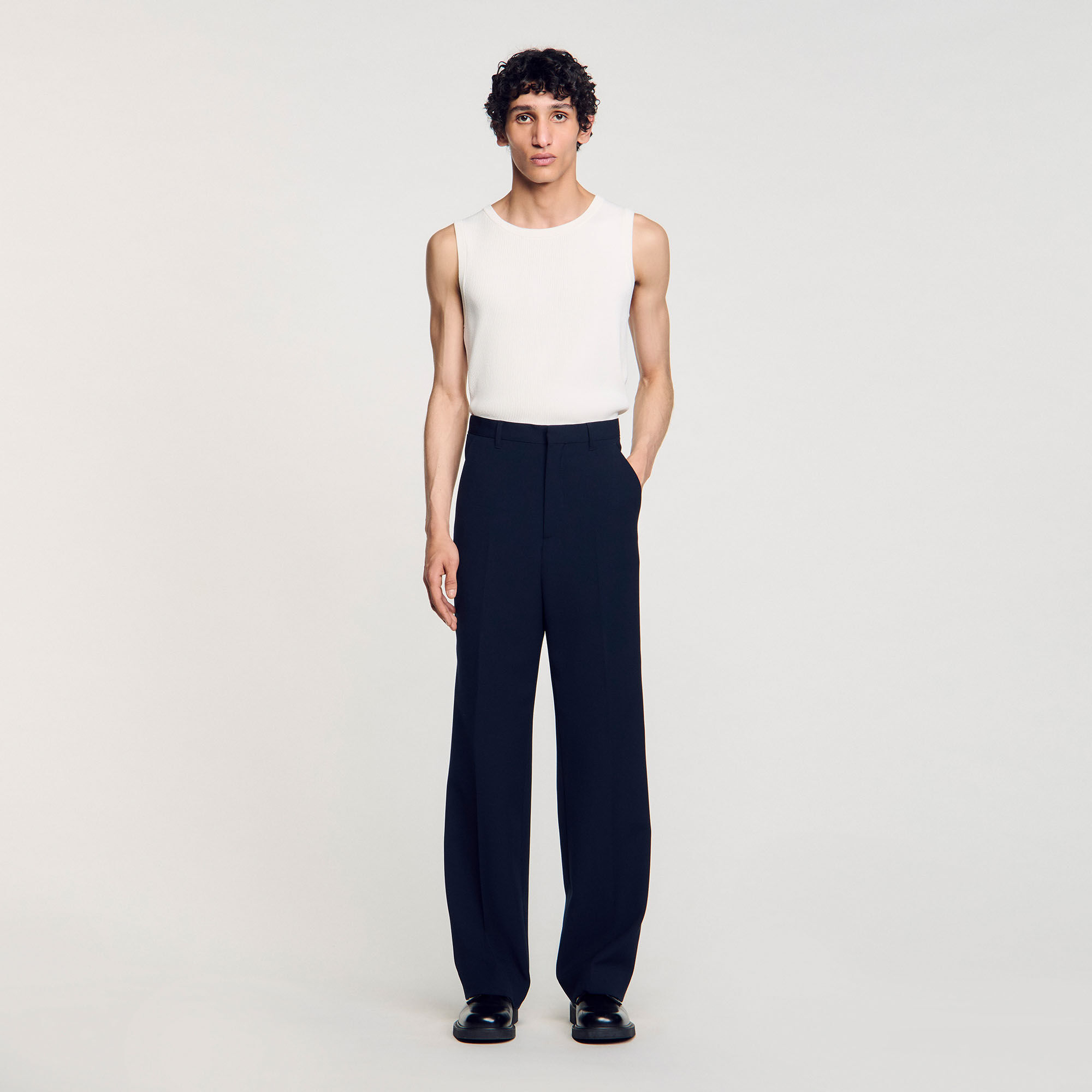 Ameri（アメリ）の「SHOULDER RIB KNIT VEST（ベスト）」 - WEAR