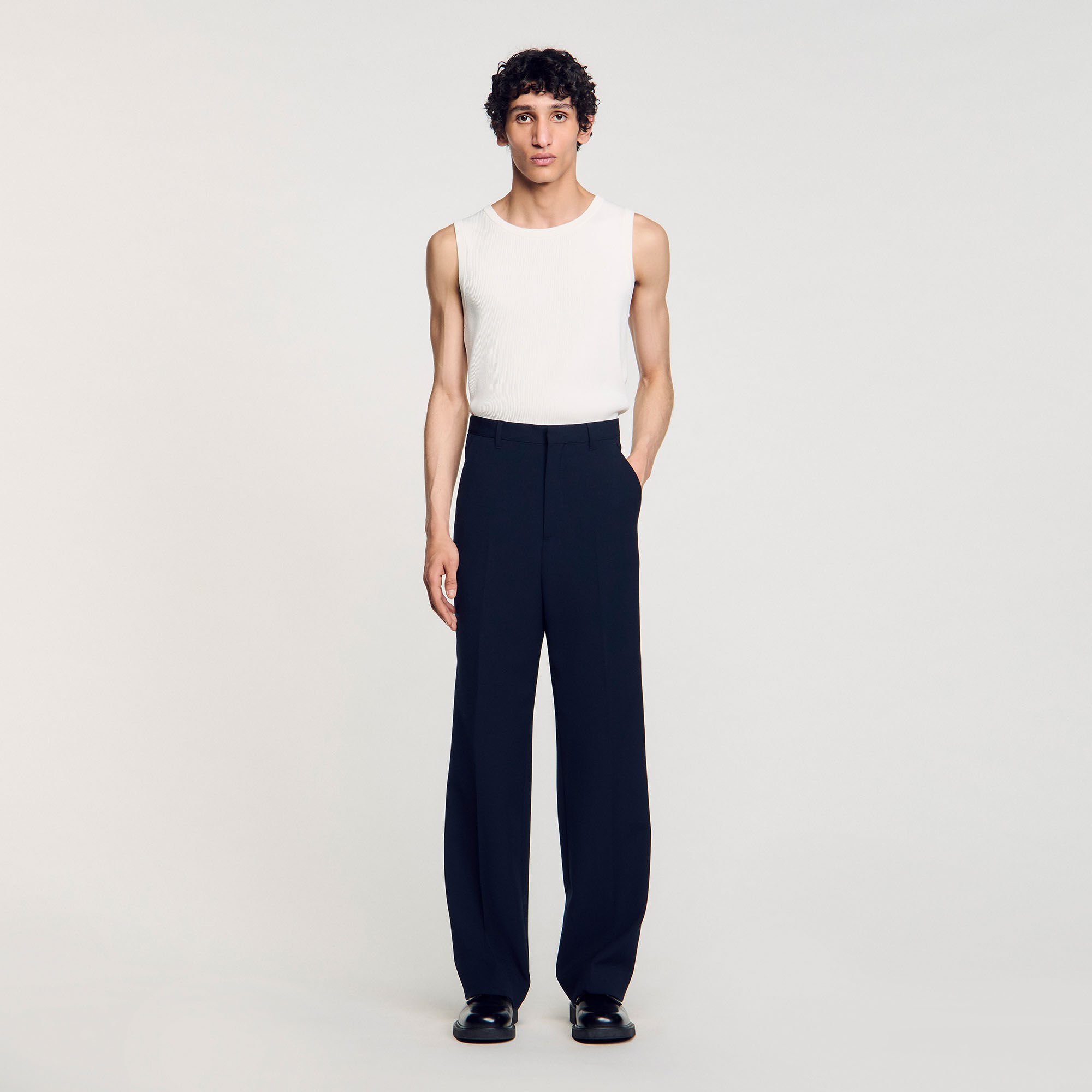 Wool suit trousers