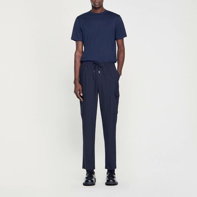Elasticated cargo trousers