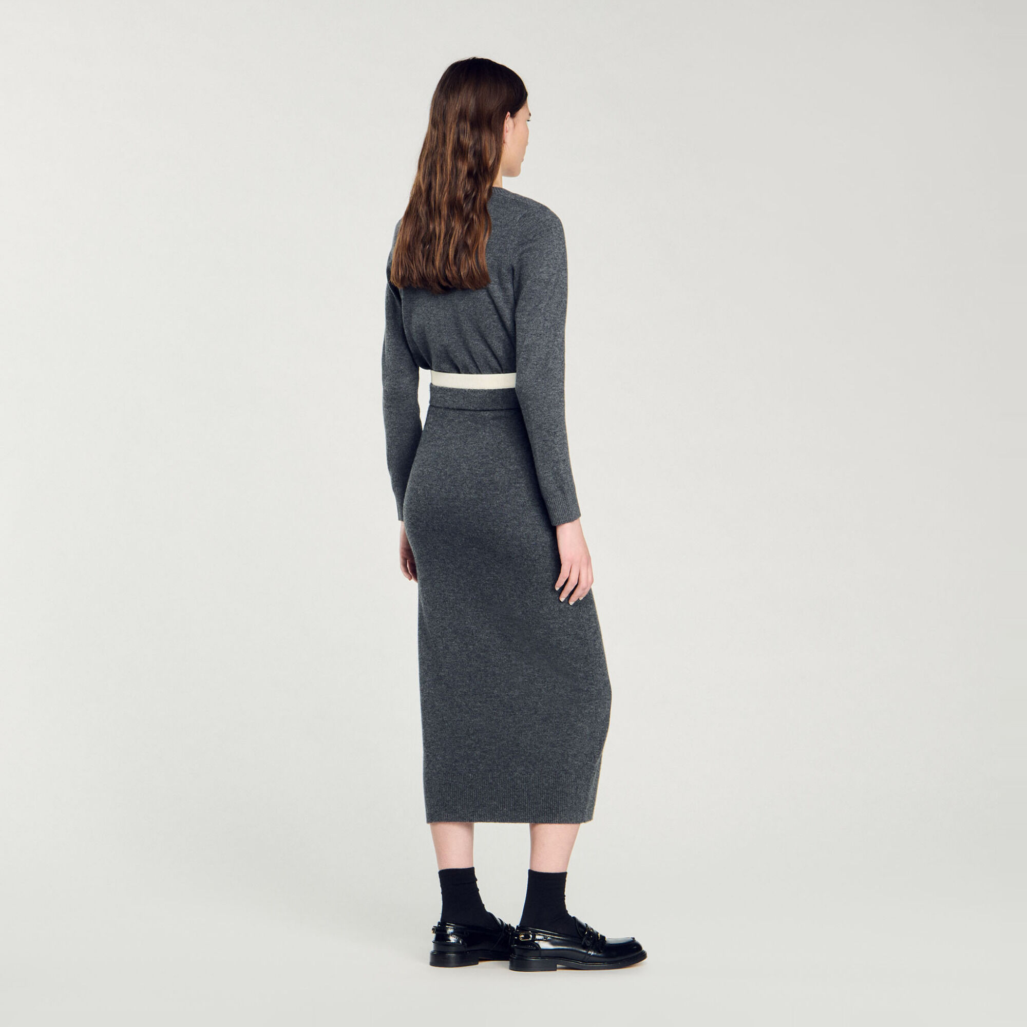 Long double waistband skirt - Women | Sandro