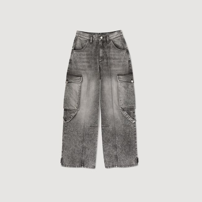 Faded cargo jeans