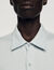 Pleated shirt with shark collar