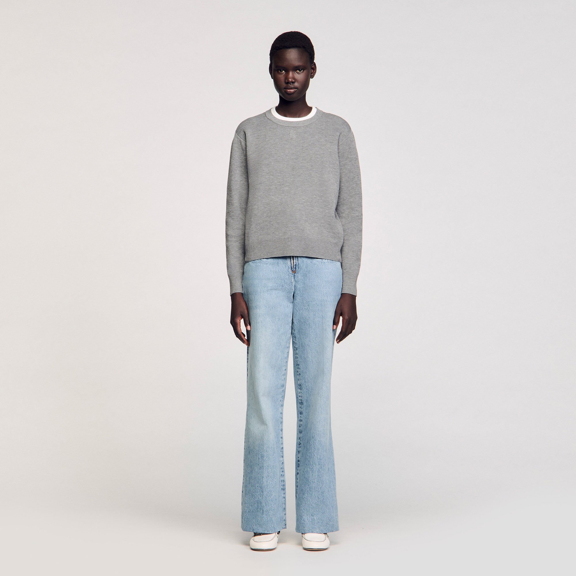 Contrast collar jumper