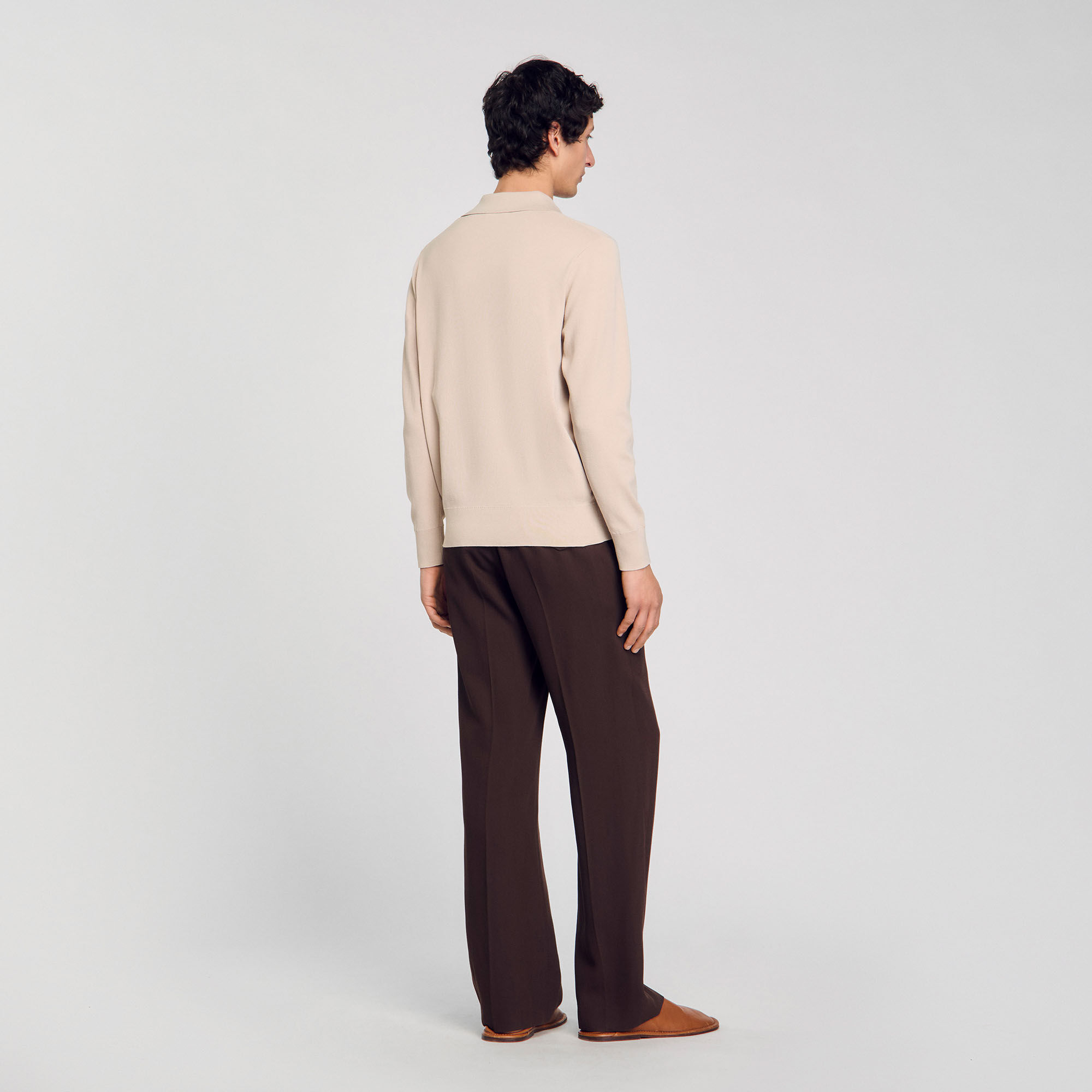 Knit polo shirt