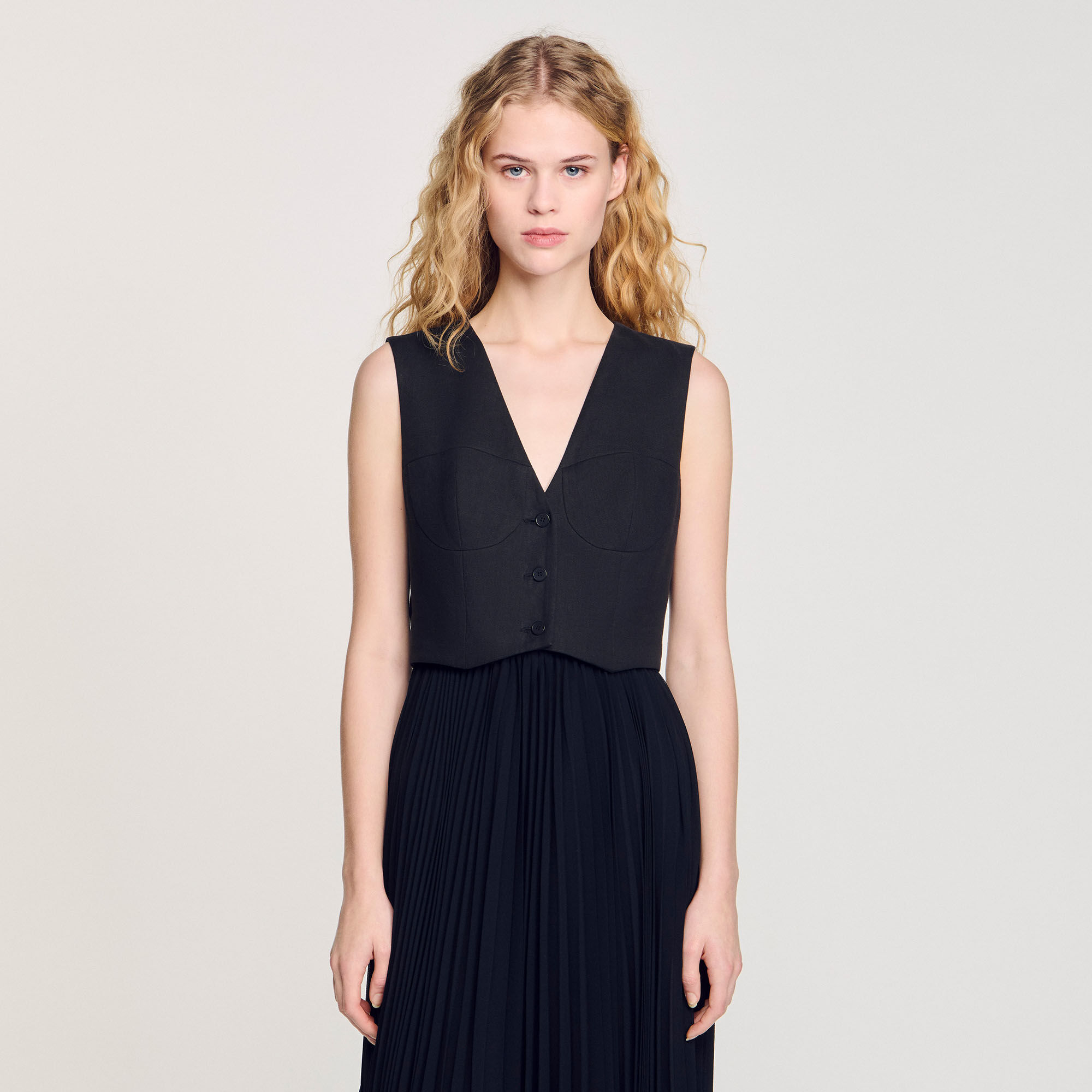 Pleated maxi dress