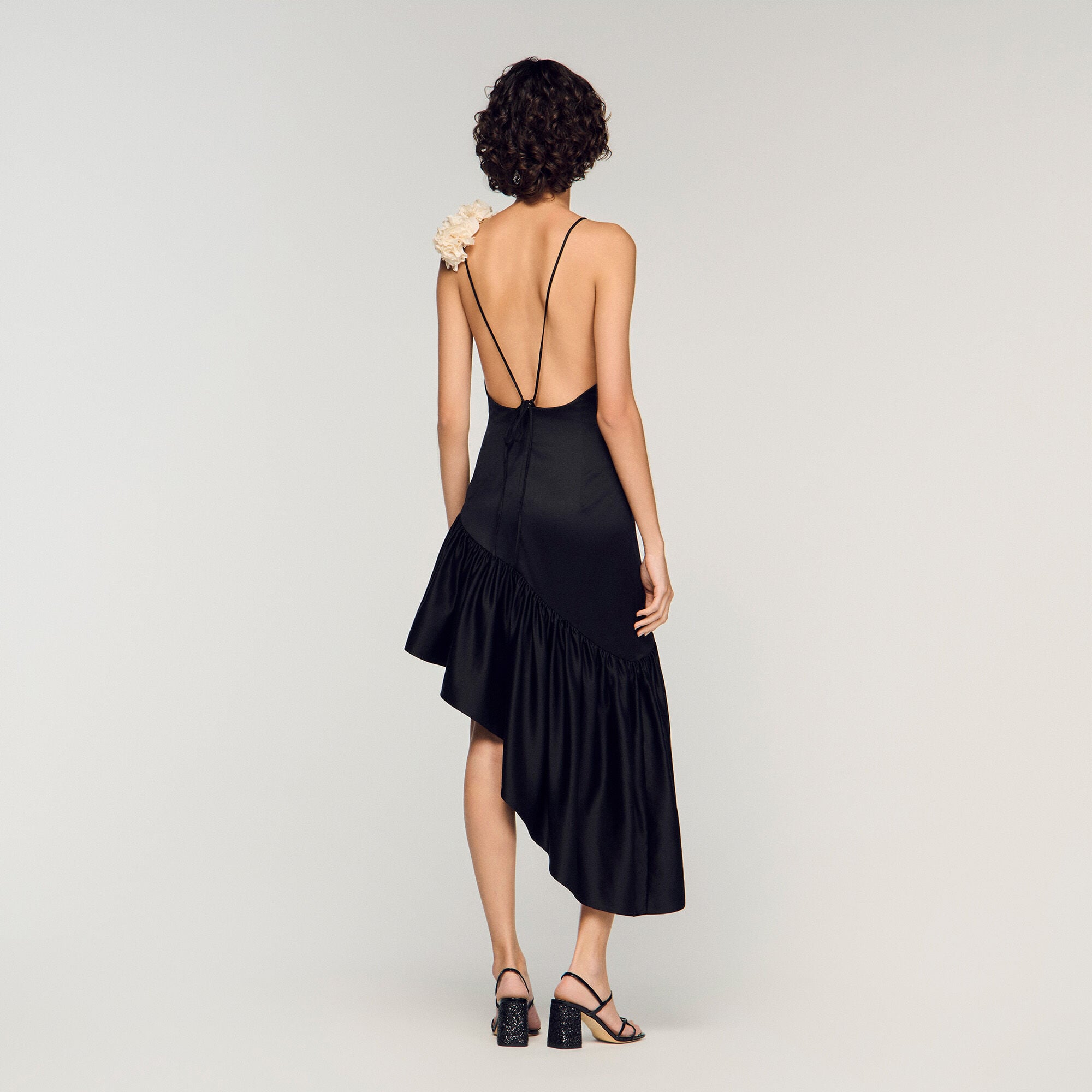 Asymmetrical ruffled dress