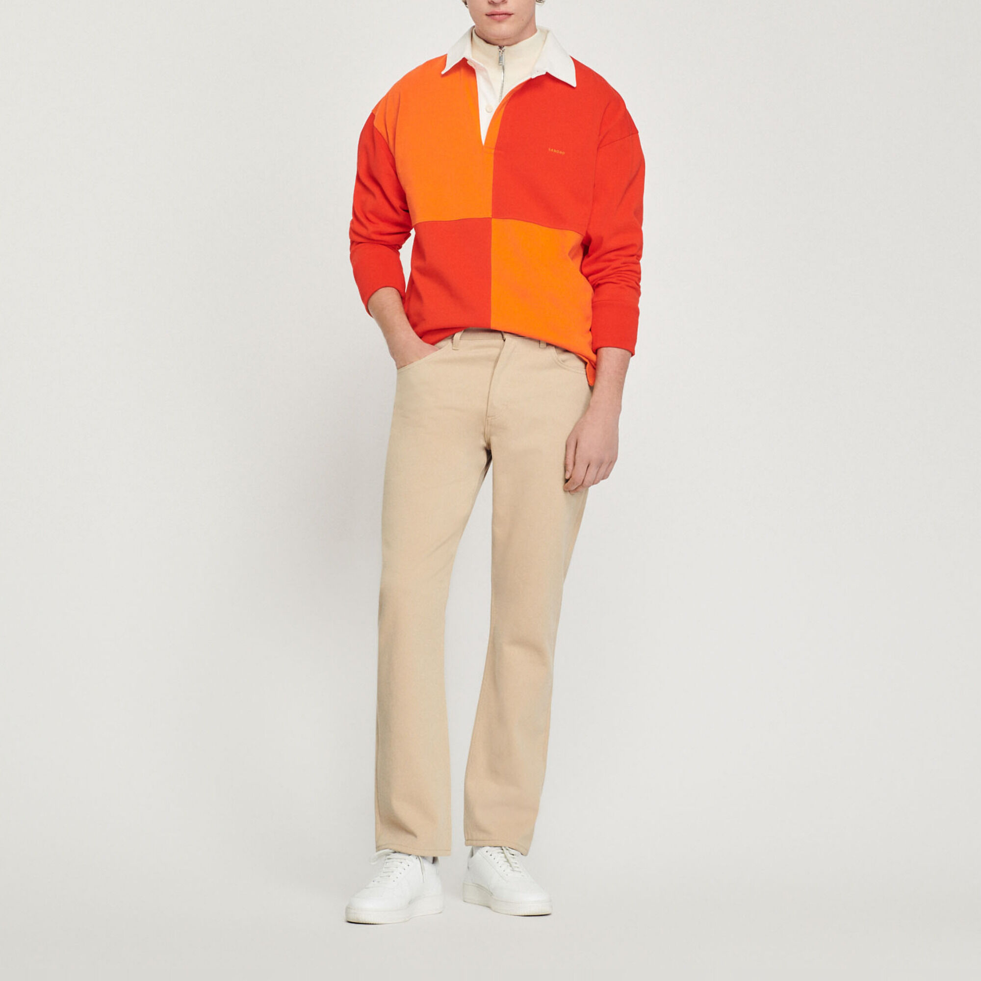 Straight cotton jeans