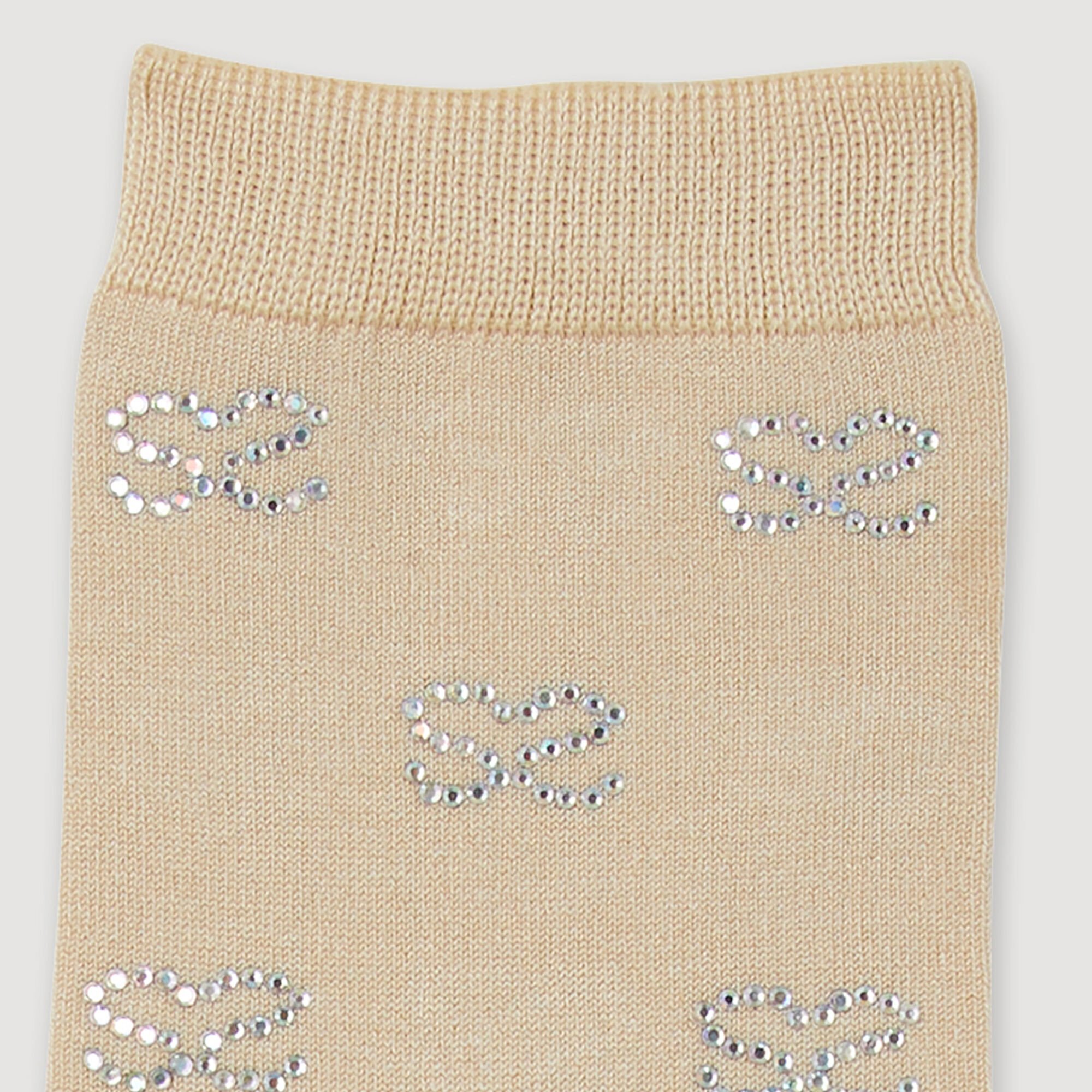 Double S rhinestone socks