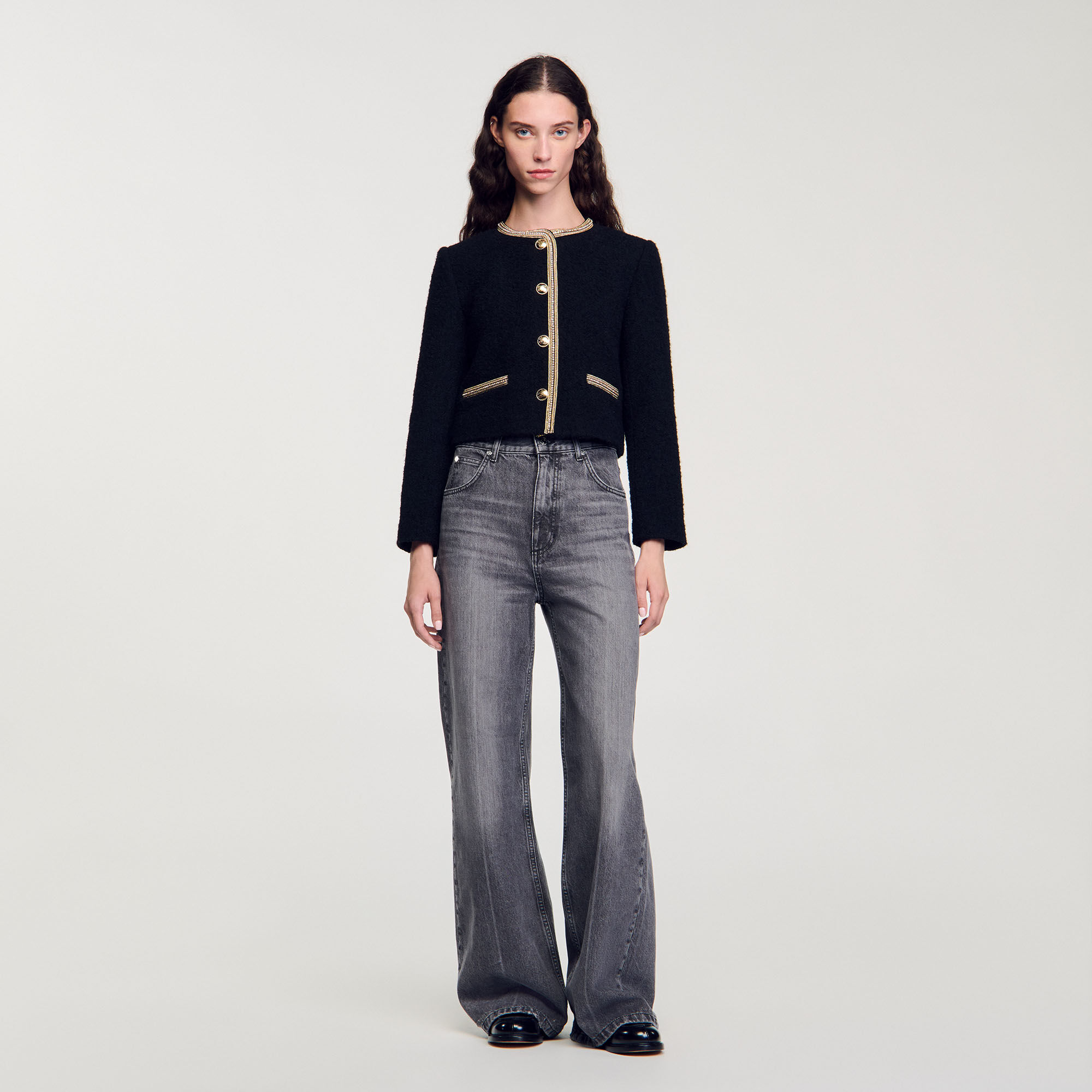 Cropped tweed jacket