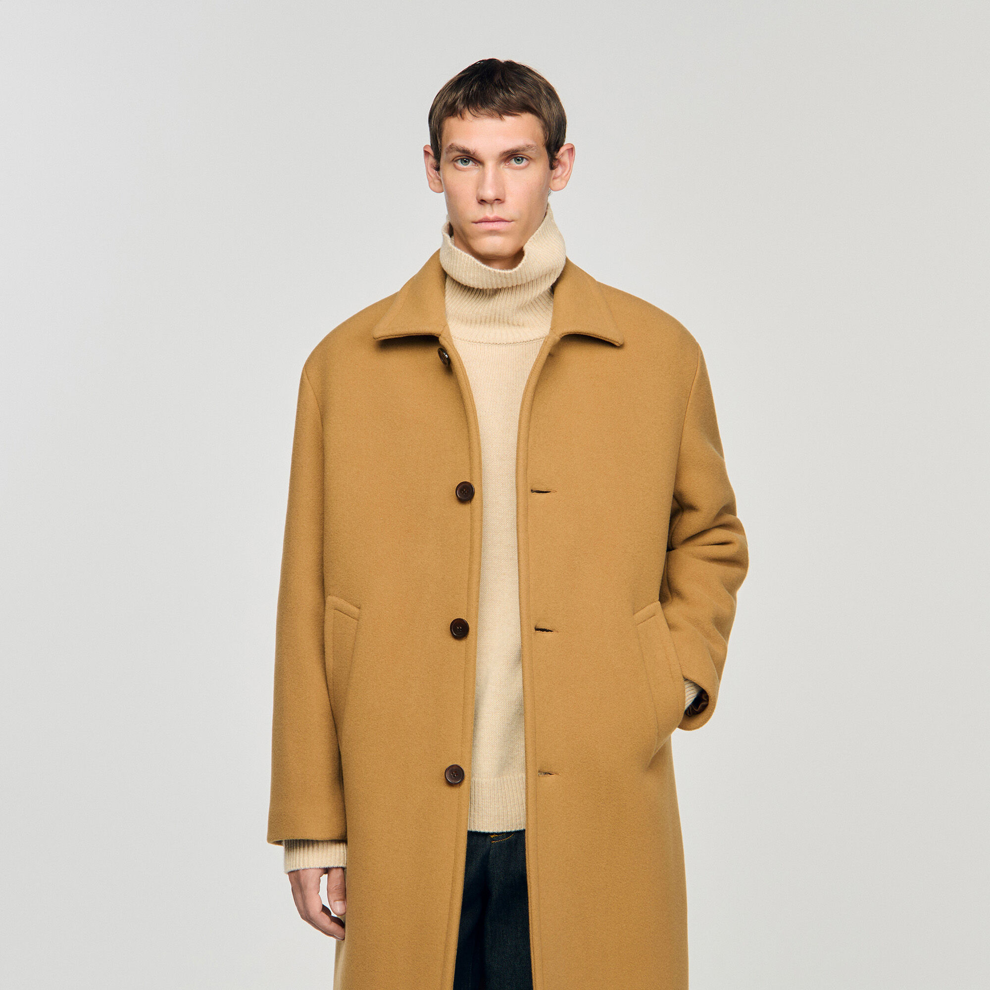 Wool and cashmere coat