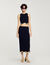 Long knitted skirt with chain detail