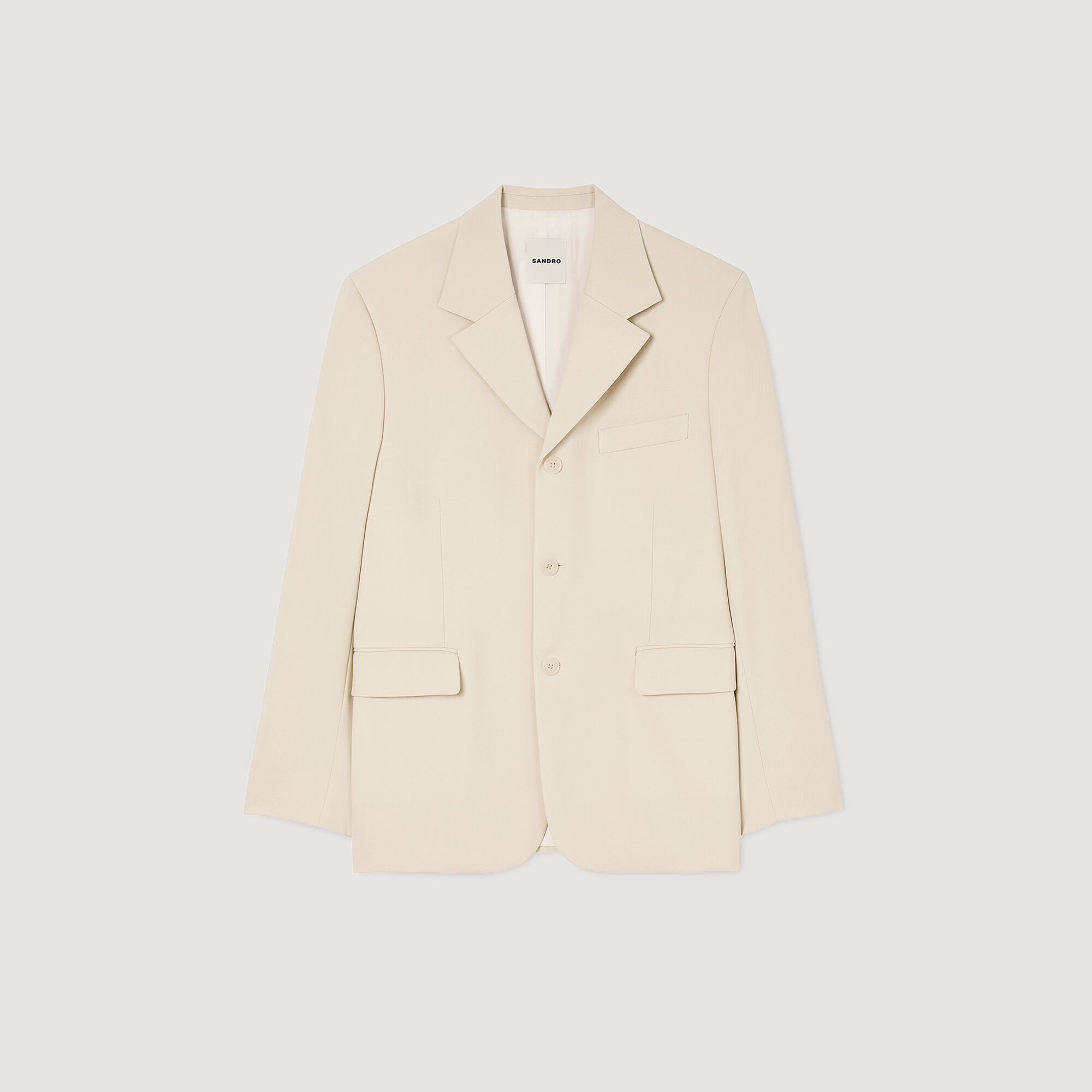 Oversized wool suit jacket