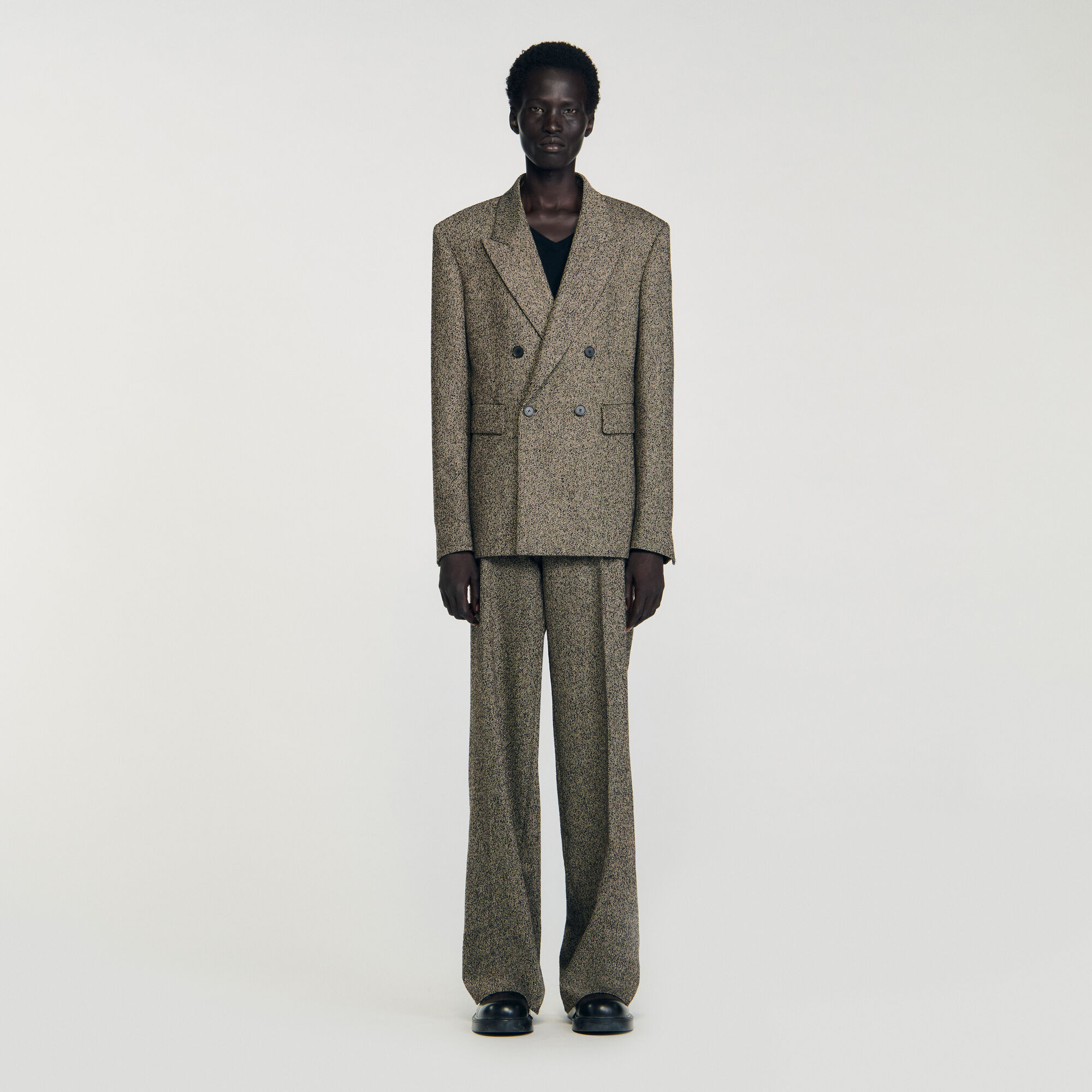 Double-breasted suit jacket