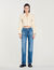 Flared faded jeans