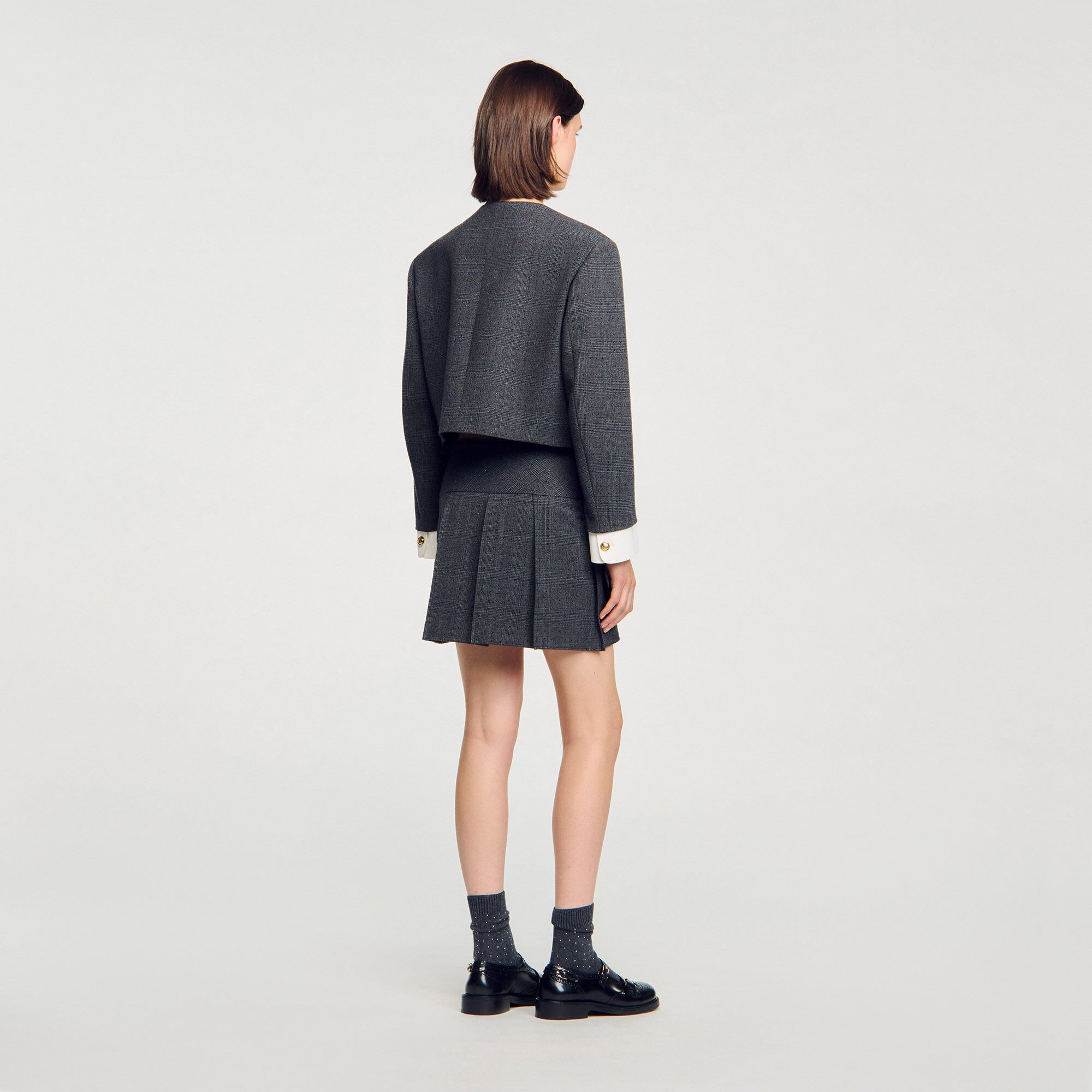 Short rhinestone suit skirt