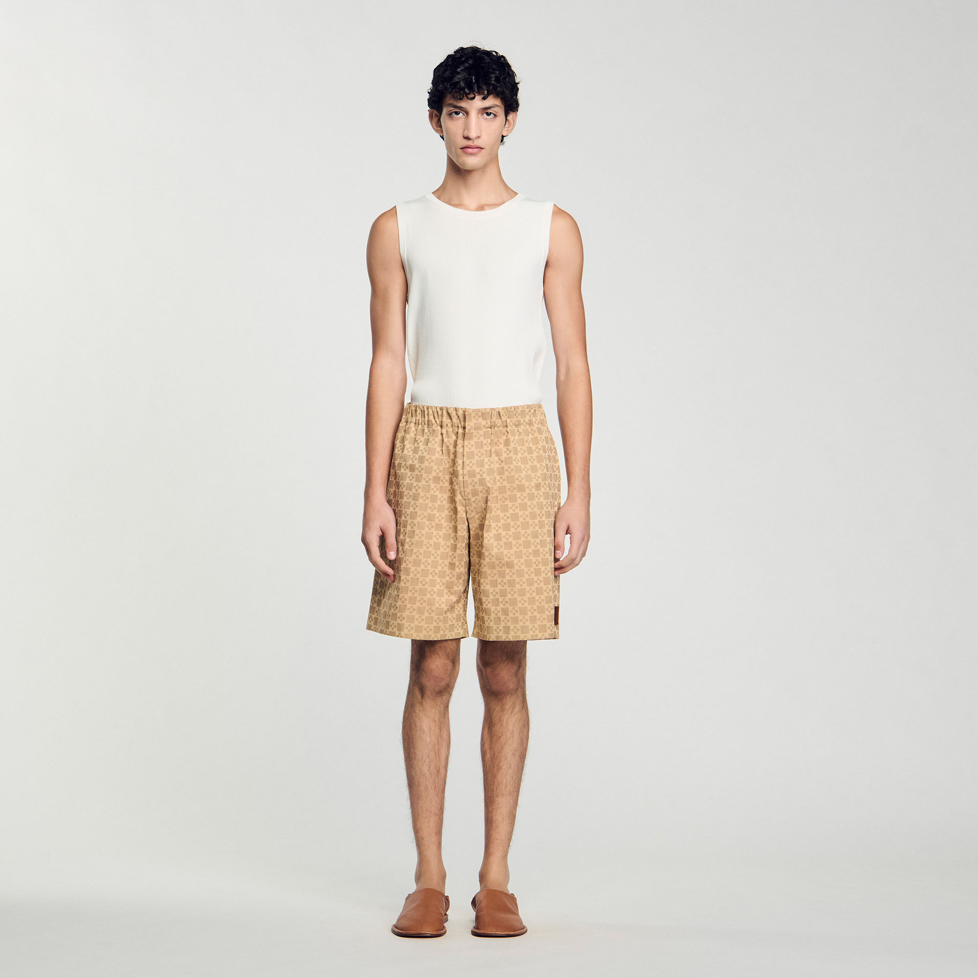 Square Cross jacquard shorts