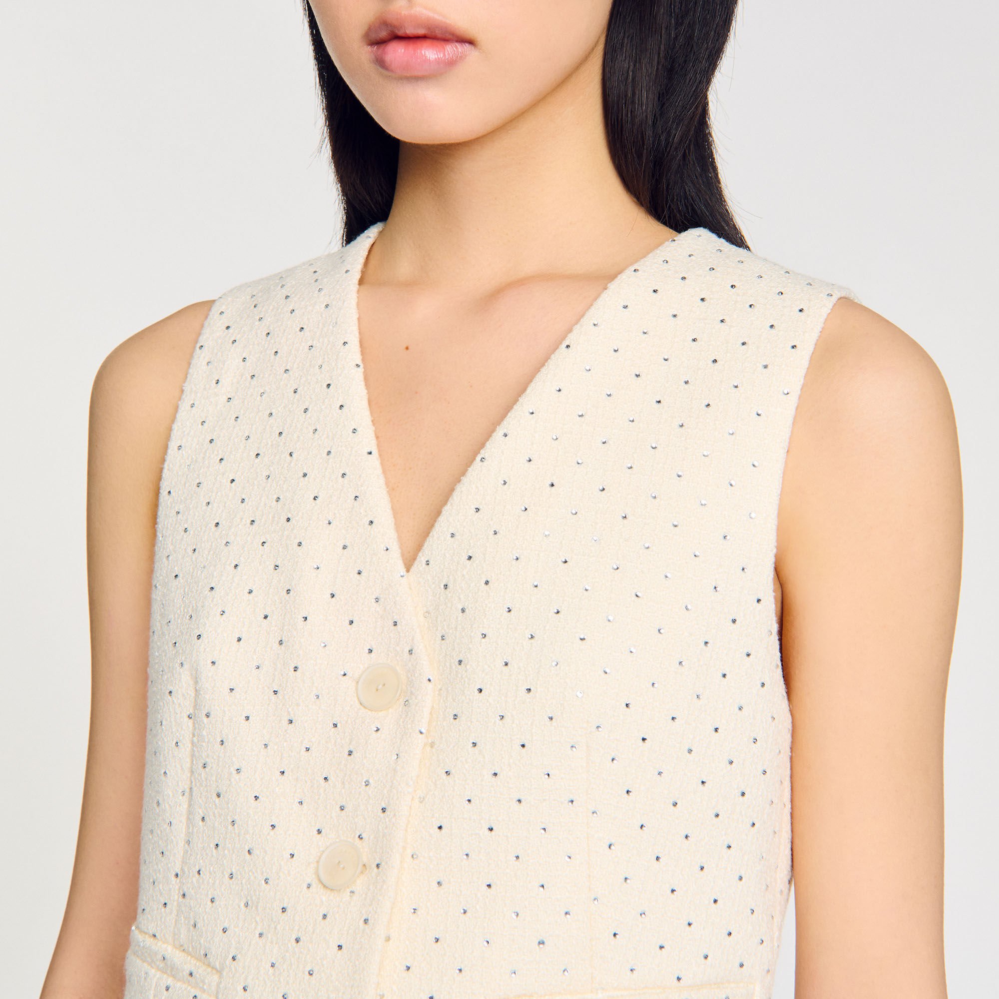 Rhinestone tweed jacket