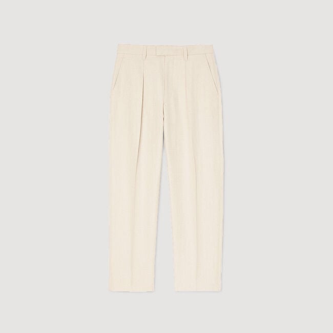 Wide-leg trousers with creases