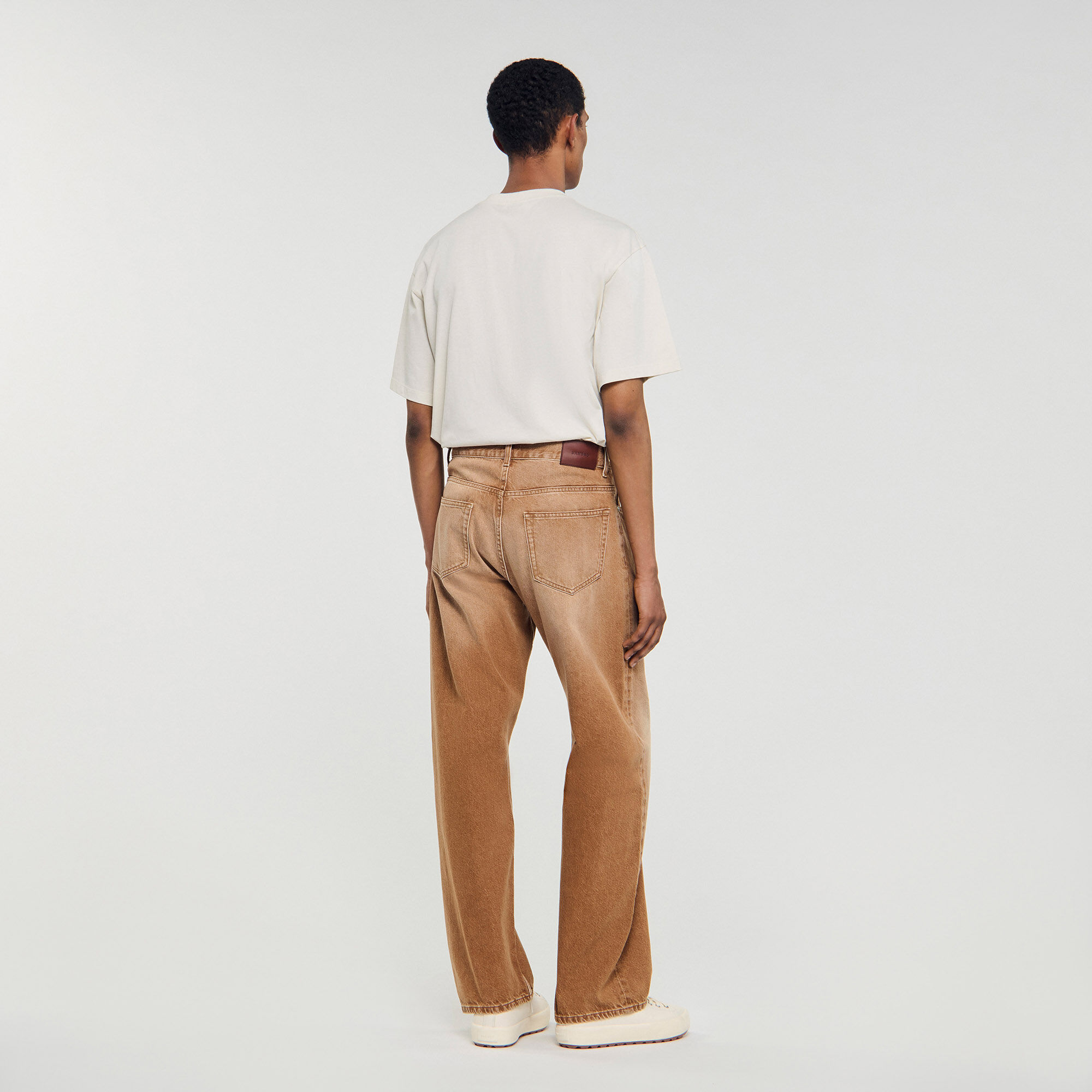 Faded cotton baggy jeans