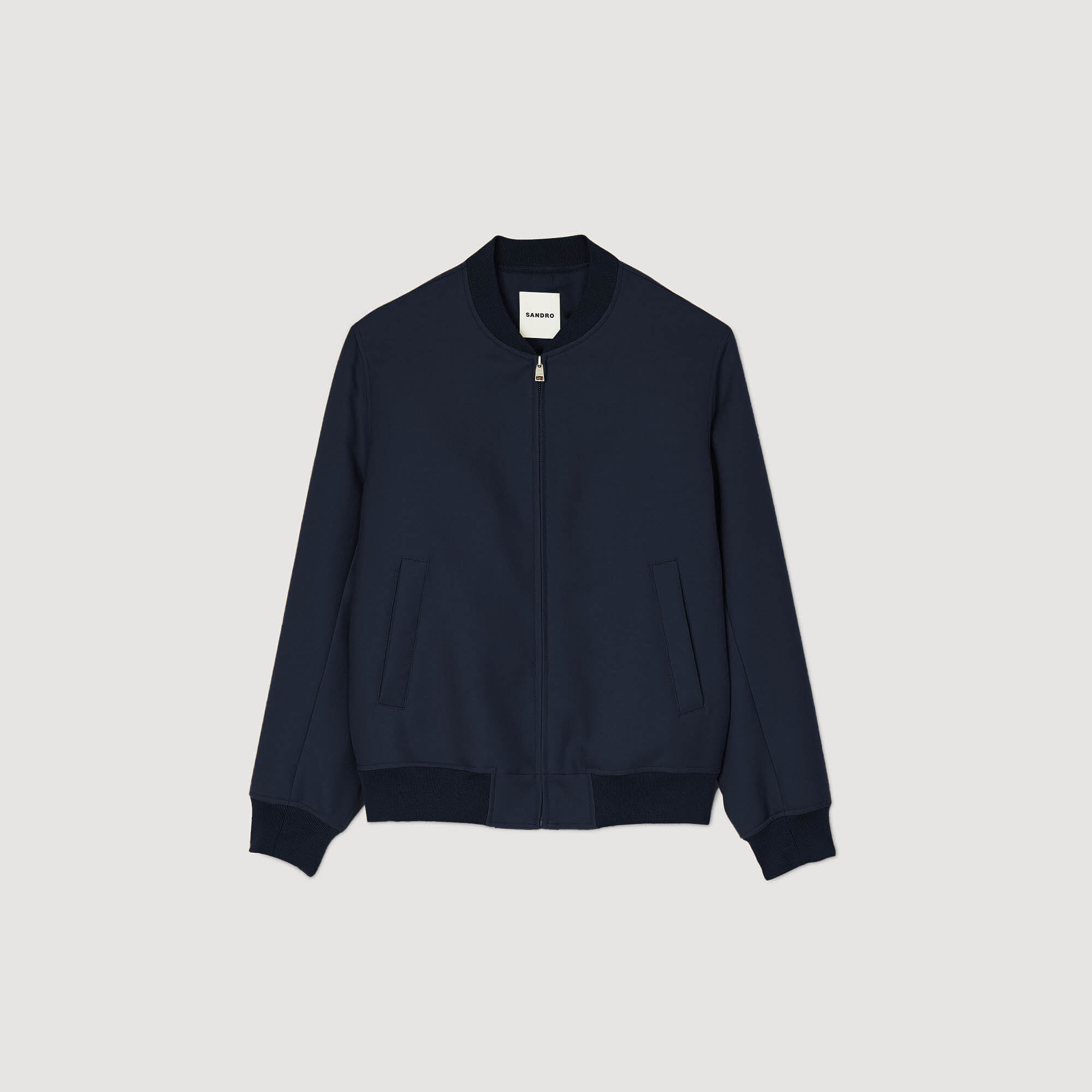 SANDRO ネイビー ジャンパー・ブルゾン ジャケット・アウター