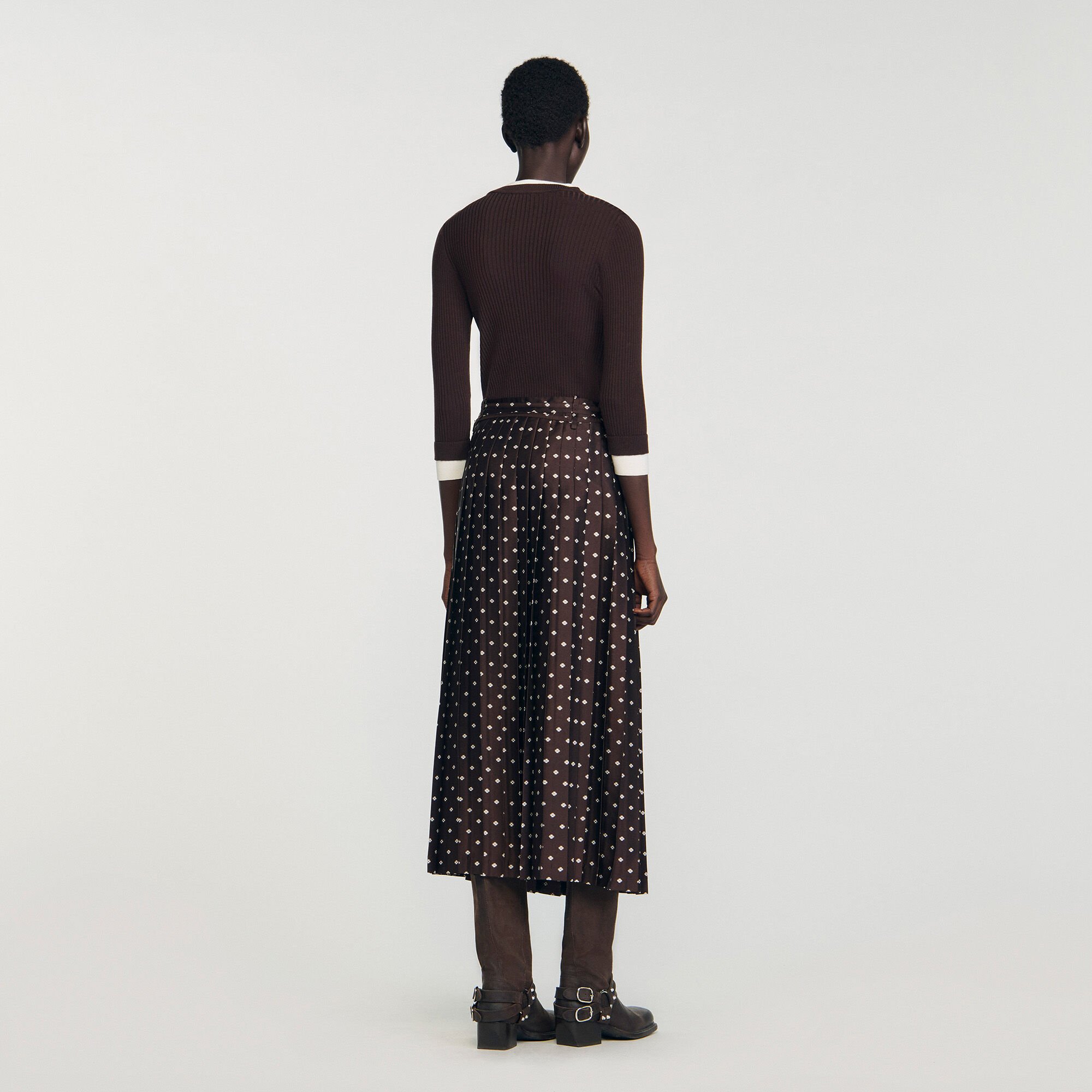 Scarf print maxi skirt