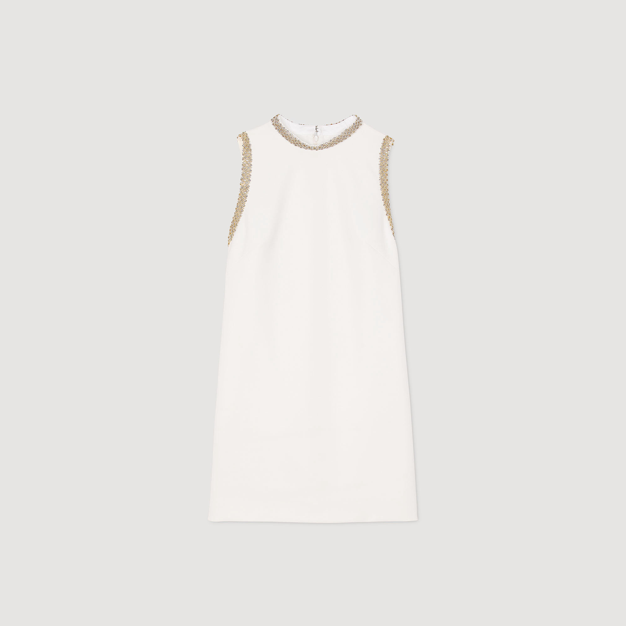 Short dress with rhinestone details