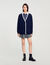 Long two-tone cardigan